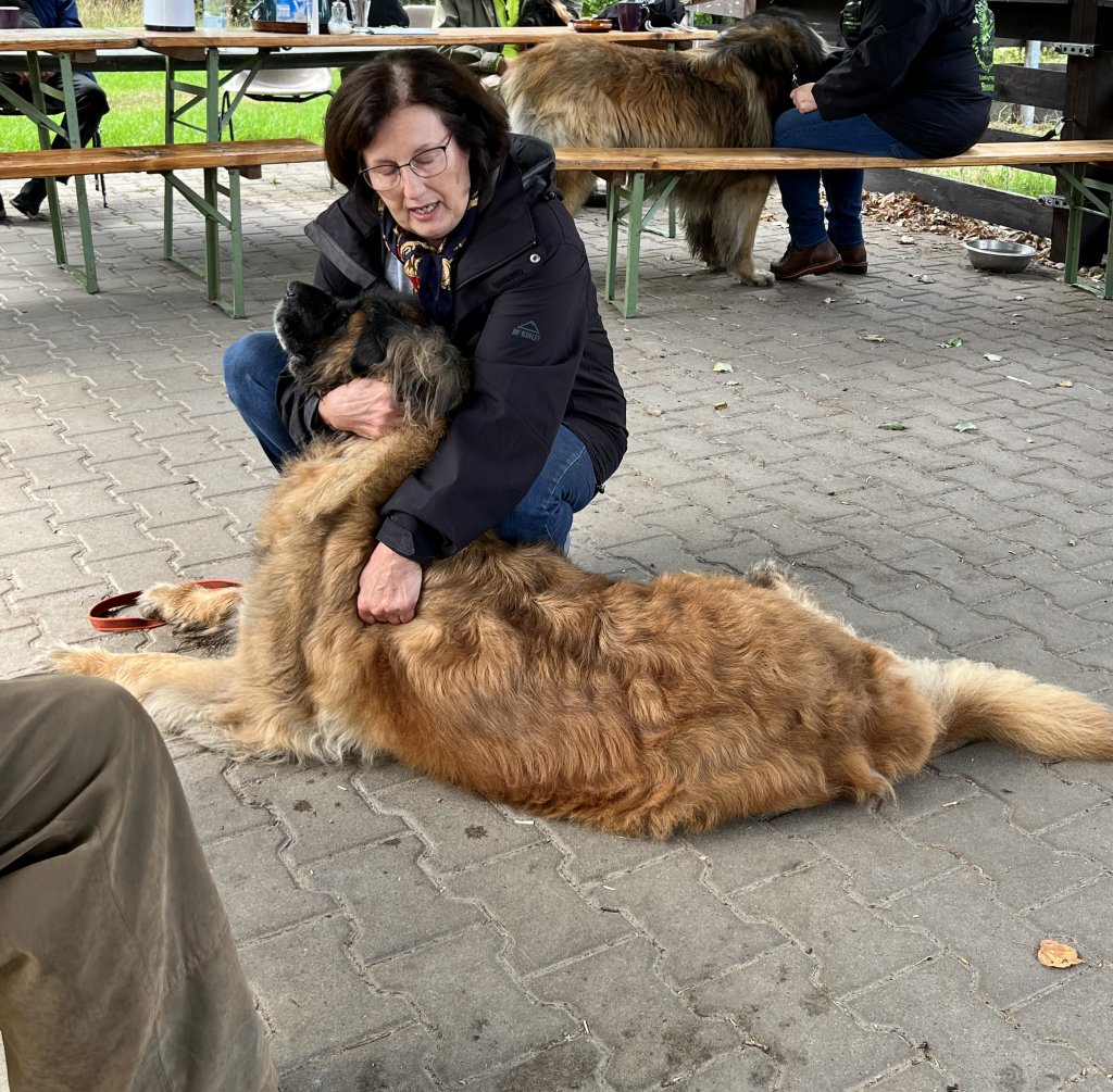 Fixieren…. an sich drücken und den Kopf festzuklammern